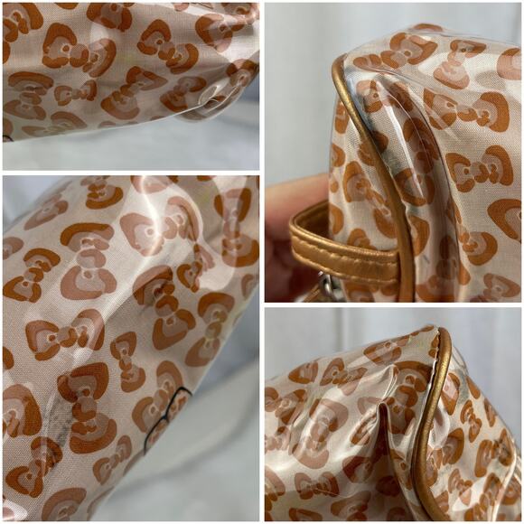 Hello Kitty X Forever 21 Bow Shaped Leopard Print Zipper Cosmetic Bag Pouch 2011 - Picture 12 of 16